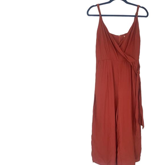 TUSSAH Maxie Wide Leg Wrap Jumpsuit in Rust Color - Picture 6 of 6